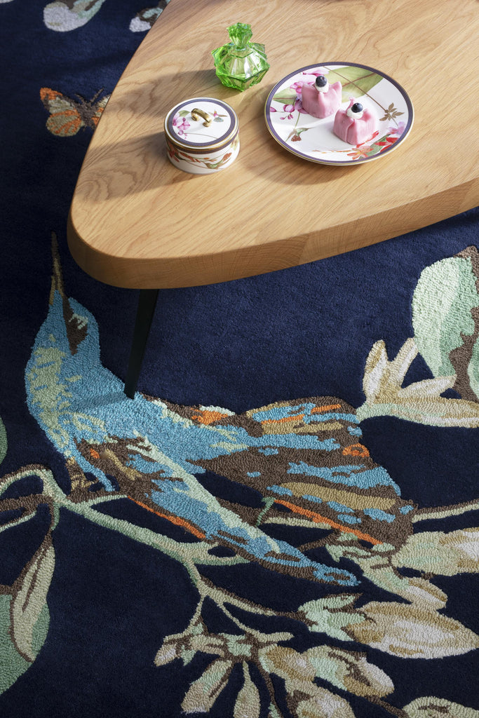 Brink & Campman Hummingbird WW  Navy 3'9 x 5'9 Rug