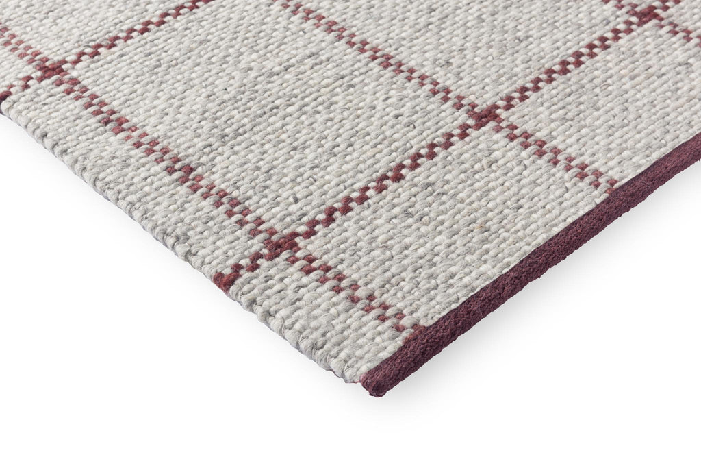 Brink & Campman Craft Matter Check Ash/Stone Red 4'7 x 6'7 Rug