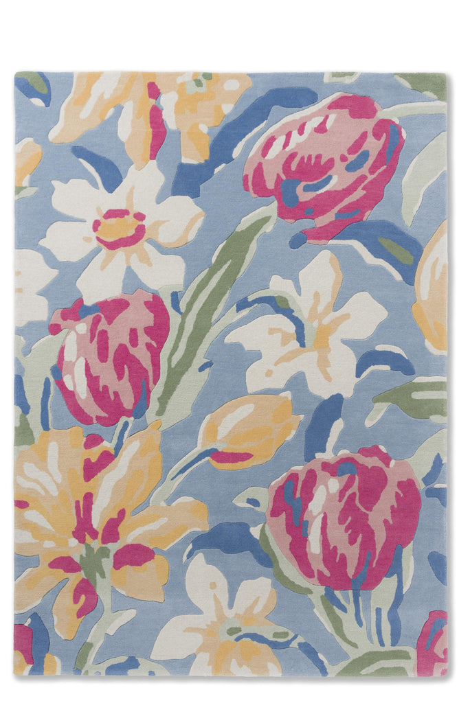 Brink & Campman Tulips LA  China Blue 4'7 x 6'7 Rug