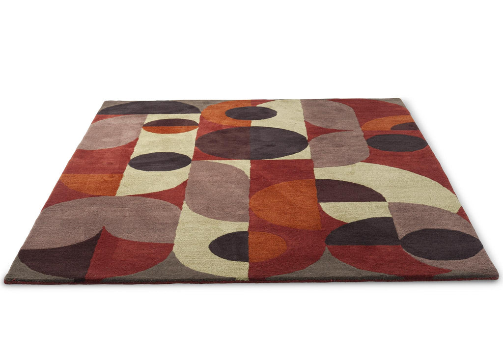 Brink & Campman Decor Cosmo-Red Pale Green 4'7 x 6'7 Rug