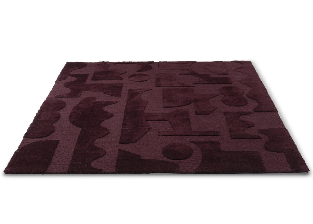 Brink & Campman Mural Modest | Bold Mural Modest Burgundy 4'7 x 6'7 Rug