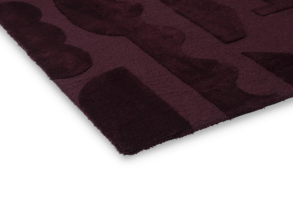 Brink & Campman Mural Modest | Bold Mural Modest Burgundy 4'7 x 6'7 Rug