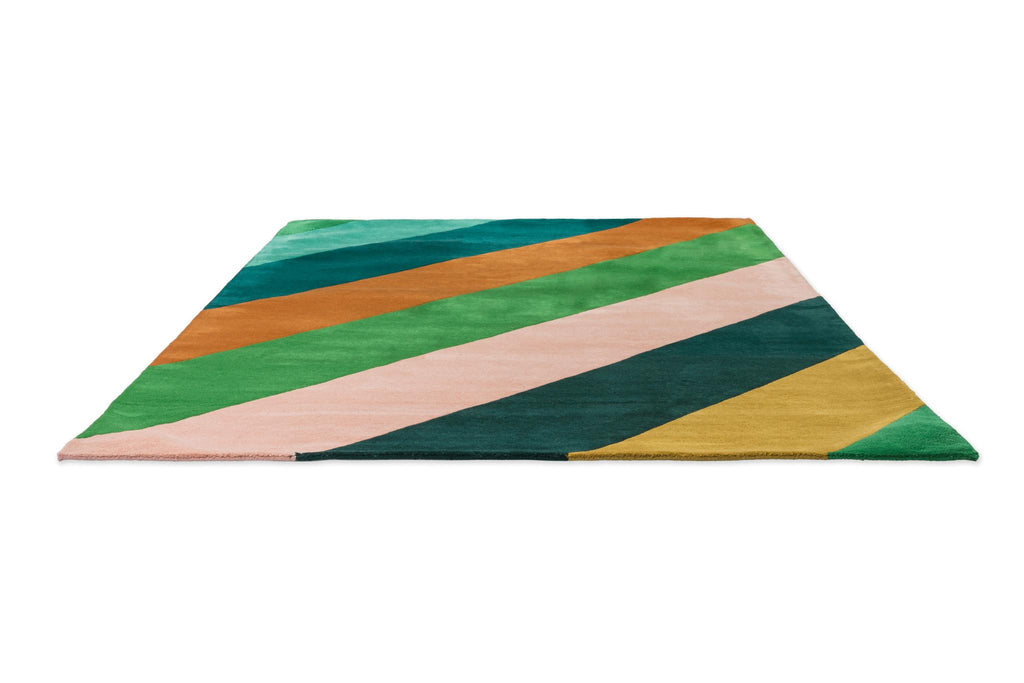 Brink & Campman Sherbet Stripe HARSR  Emerald/Amber 4'7 x 6'7 Rug