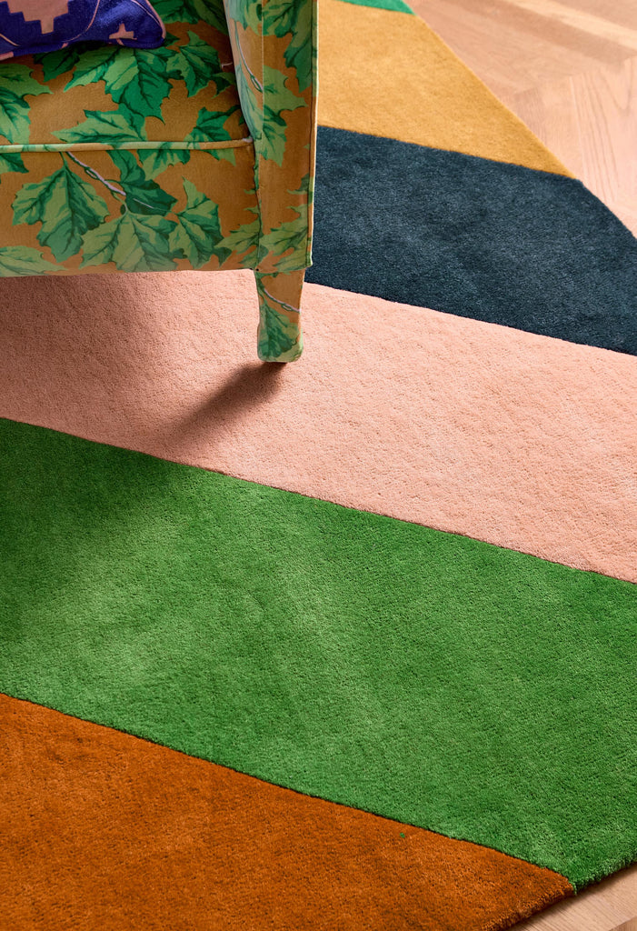 Brink & Campman Sherbet Stripe HARSR  Emerald/Amber 5'7 x 7'10 Rug