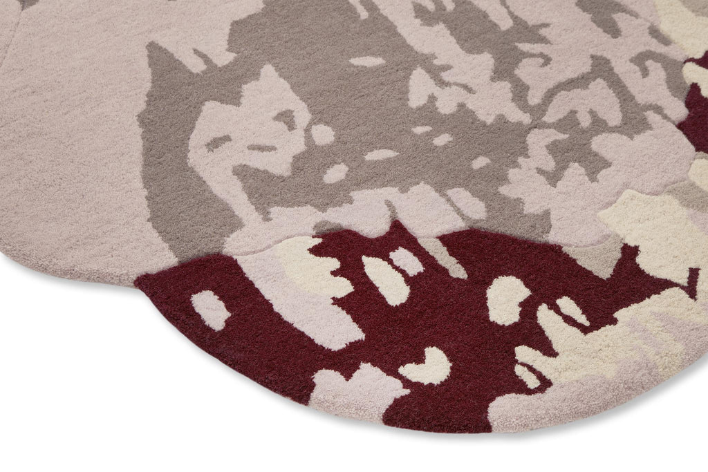 Brink & Campman Shaped Magnolia TB -Burgundy 0' x 0' Rug