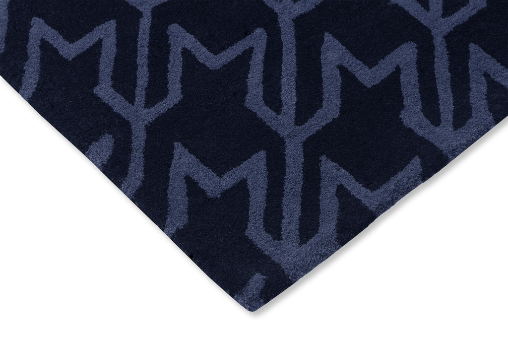 Brink & Campman Houndstooth TB -Dark Blue 4'7 x 6'7 Rug