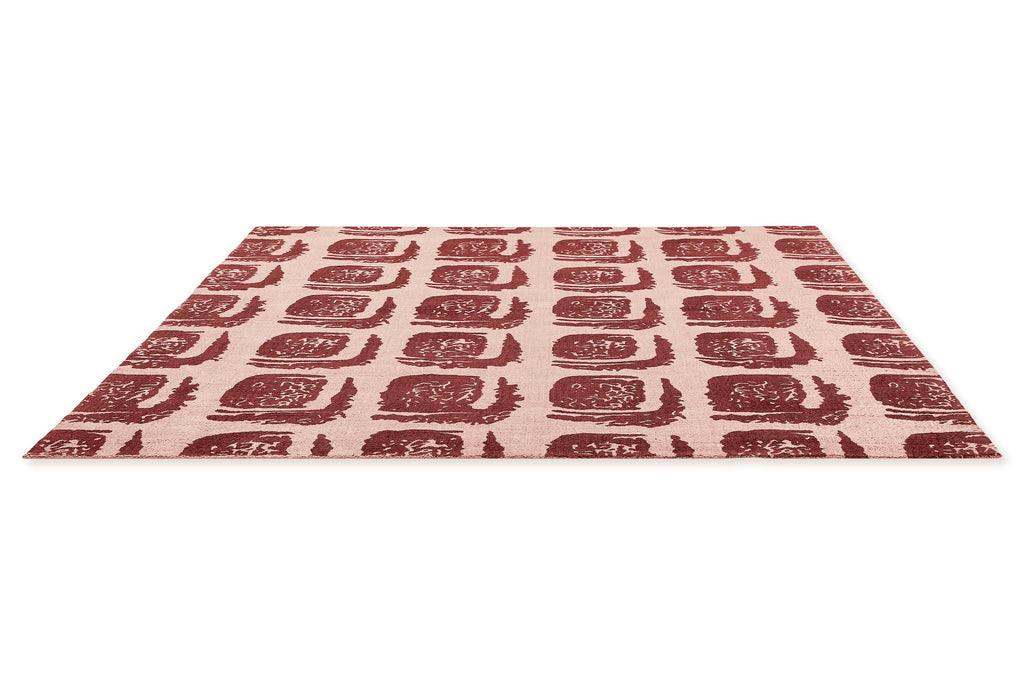 Brink & Campman TB Woodblock Red 4'7 x 6'7 Rug