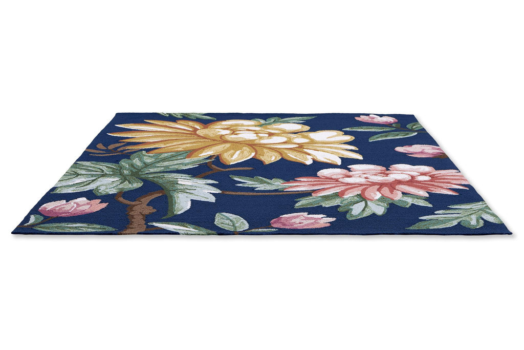 Brink & Campman In-Outdoor WW Midnight Garden-Navy outdoor 4'7 x 6'7 Rug