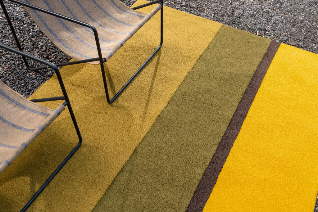 Brink & Campman Habitat Festival Stripe Yellow 4'7 x 6'7 Rug