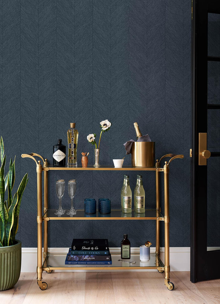 A-Street Prints Drew & Jonathan Home IV Kallam Indigo Wallpaper