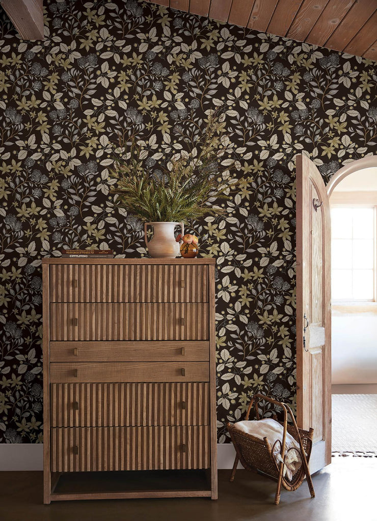 A-Street Prints Drew & Jonathan Home IV Mildred Black Wallpaper