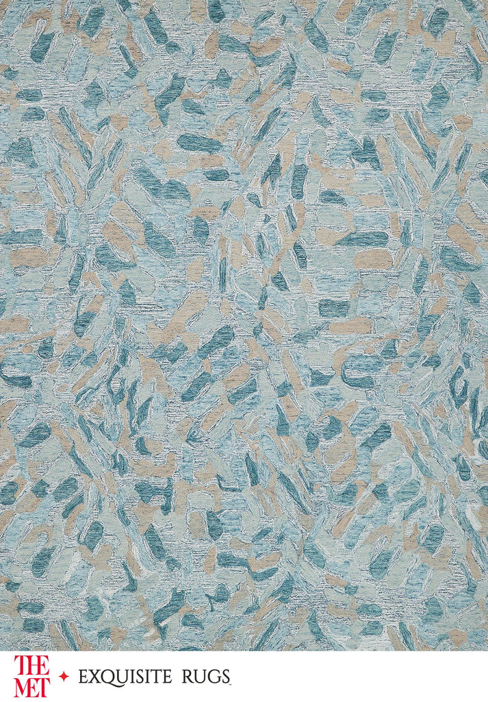 Exquisite Rugs The Met X Exquisite Rugs Botanica 6809 Turquoise/Ivory/Multi 10' x 14' Area Rug