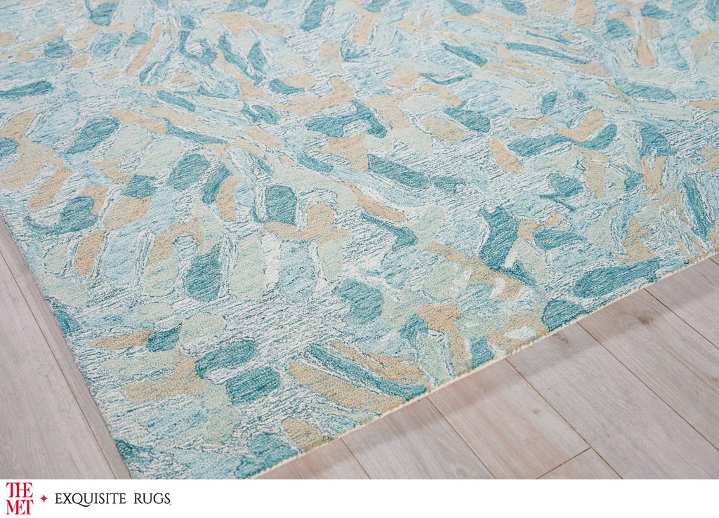 Exquisite Rugs The Met X Exquisite Rugs Botanica 6809 Turquoise/Ivory/Multi 10' x 14' Area Rug