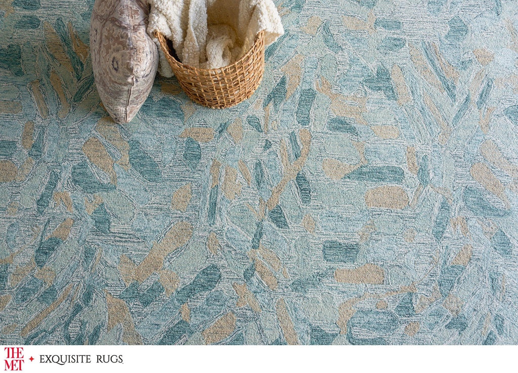 Exquisite Rugs The Met X Exquisite Rugs Botanica 6809 Turquoise/Ivory/Multi 10' x 14' Area Rug