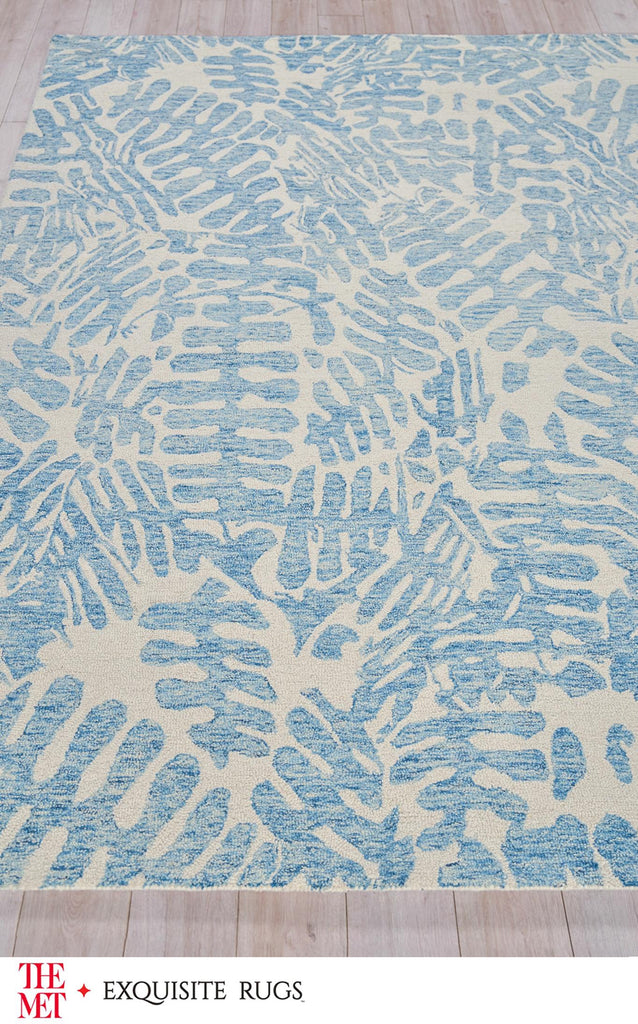 Exquisite Rugs The Met X Exquisite Rugs Botanica 6811 Light Blue/Ivory 10' x 14' Area Rug