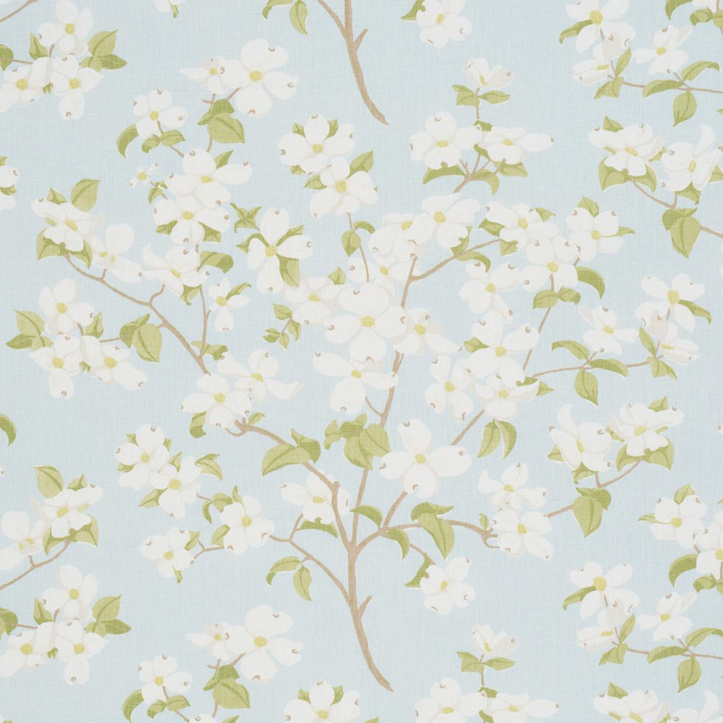 Schumacher Blooming Branch Sky Fabric