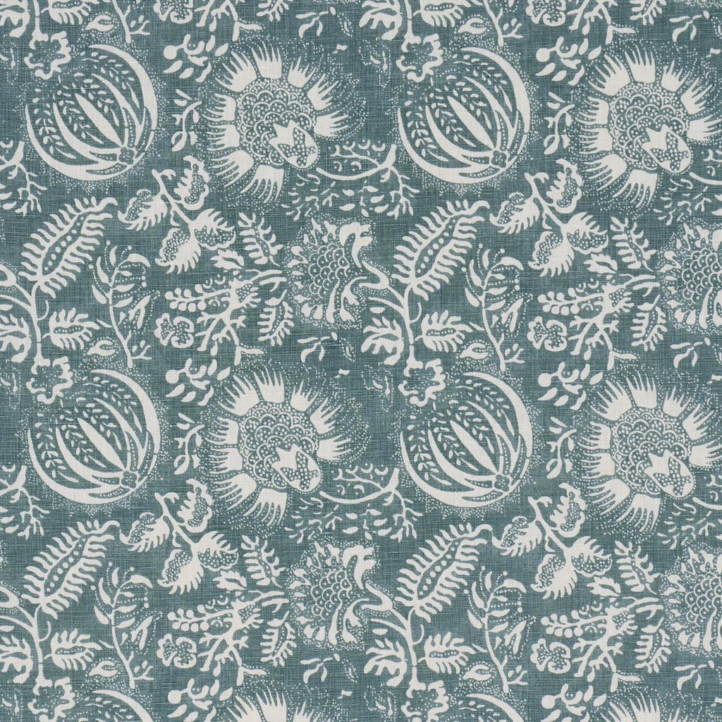 Schumacher Pomegranate Print Peacock Fabric