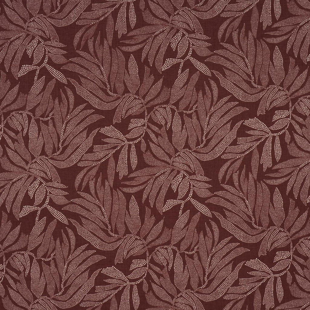 Schumacher Tayrona Palm Mosaic Cayenne Latte Fabric