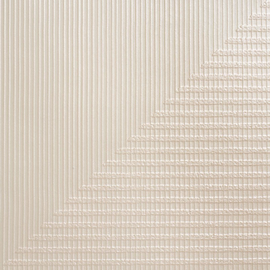 Schumacher Hand Combed Triangles Pearlescent Wallpaper