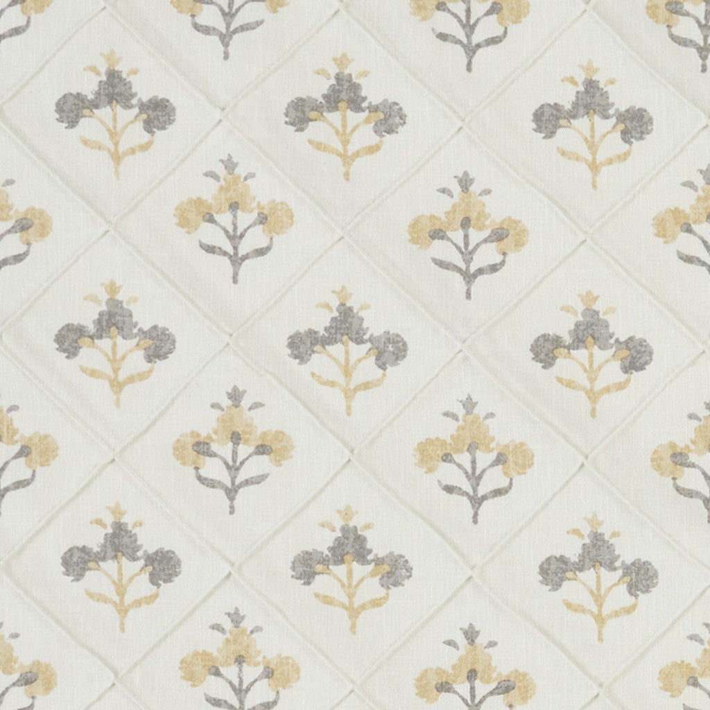 JF Fabrics ROSELLEN Yellow/Grey/White (17) Fabric