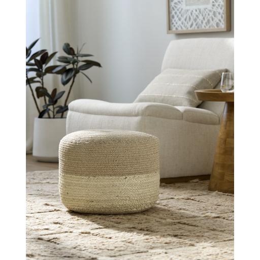 Surya Barkley BLPF-001 14"H x 18"W x 18"D Pouf