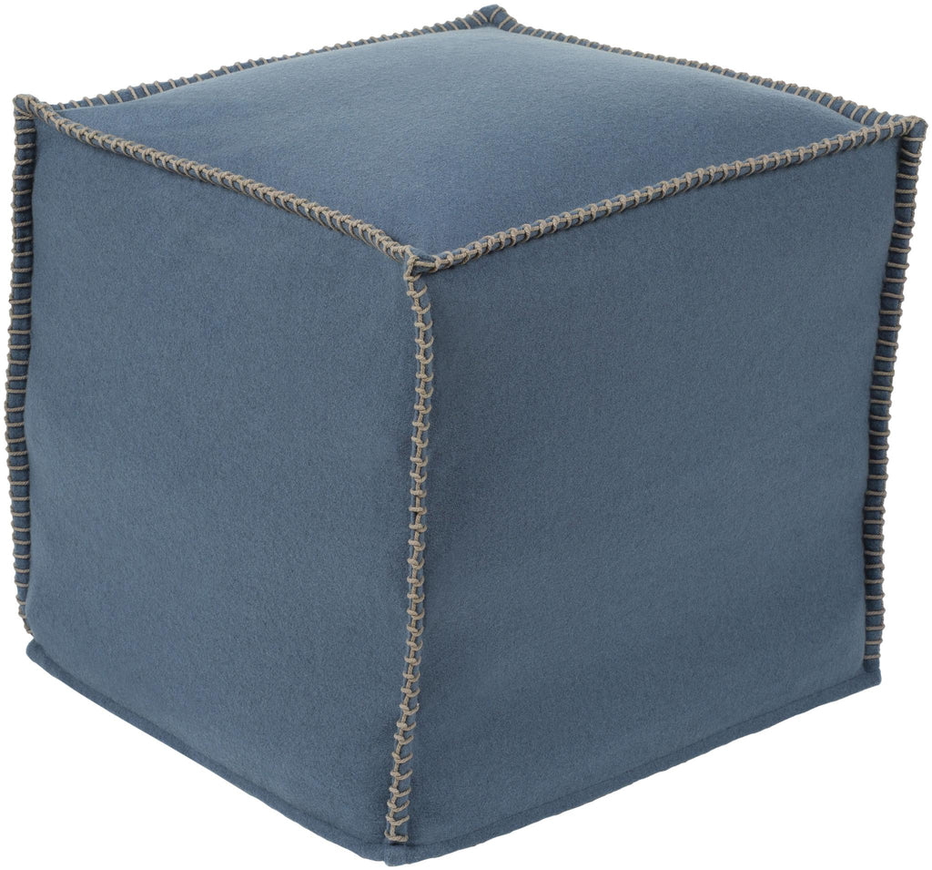 Surya Simplicity SLPF-001 18"H x 18"W x 18"D Pouf