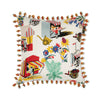 Mindthegap Carreto Del Cibo Embroidered Cushion Cushions Pillow