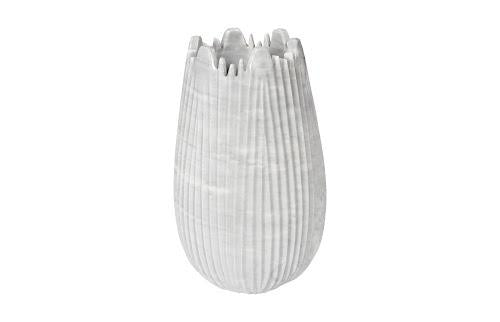 Phillips Collection Marble Cocoon White Large Vase