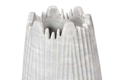 Phillips Collection Marble Cocoon White Large Vase