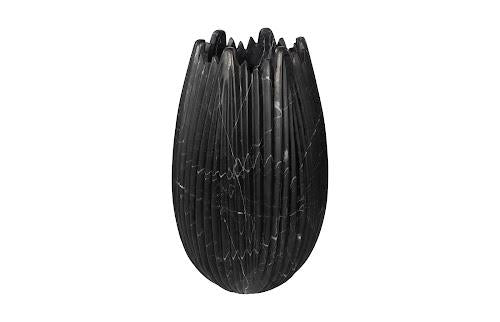 Phillips Collection Marble Cocoon Black Large Vase