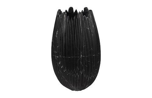 Phillips Collection Marble Cocoon Black Large Vase