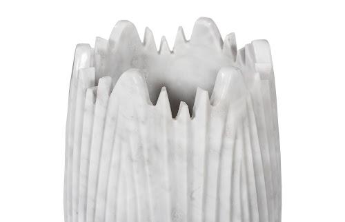 Phillips Collection Marble Cocoon White Small Vase