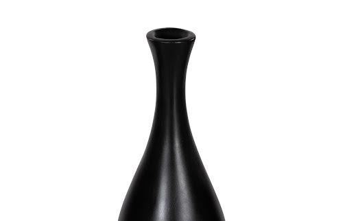 Phillips Collection Trumpet , Small Matte Black Vase