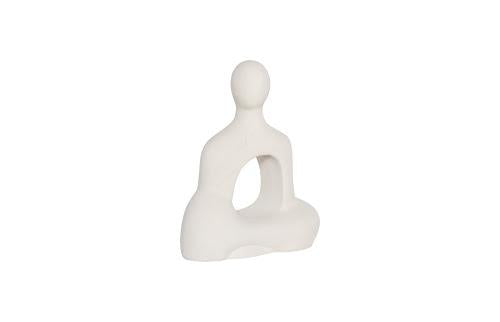 Phillips Collection Buddha Seated Sculpture, Roman Stone Off White Accent