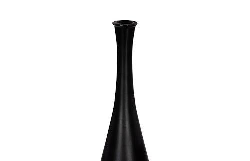 Phillips Collection Trumpet , Large Matte Black Vase