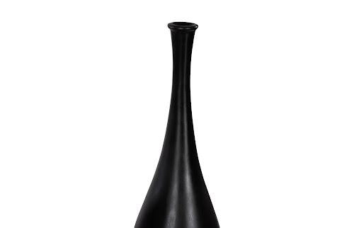 Phillips Collection Trumpet , Medium Matte Black Vase