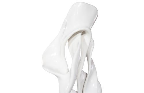 Phillips Collection Cast Dancing Sculpture, Coup Gel Coat White Accent