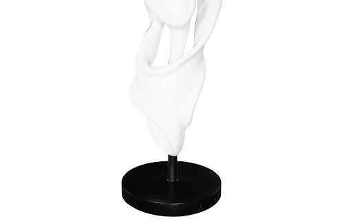 Phillips Collection Cast Dancing Sculpture, Coup Gel Coat White Accent