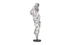 Phillips Collection Cast Dancing Sculpture, Coup, Silver Leaf Silver Accent