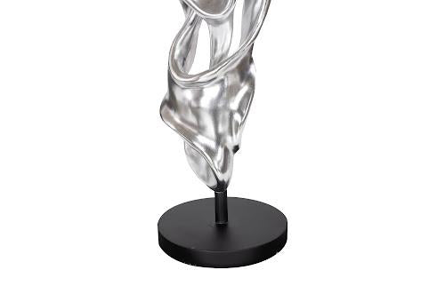 Phillips Collection Cast Dancing Sculpture, Coup, Silver Leaf Silver Accent