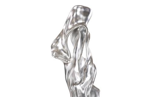 Phillips Collection Cast Dancing Sculpture, Coup, Silver Leaf Silver Accent