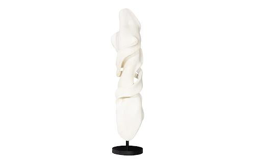 Phillips Collection Cast Dancing Sculpture, Pirouette, Faux Bleached Off White Accent