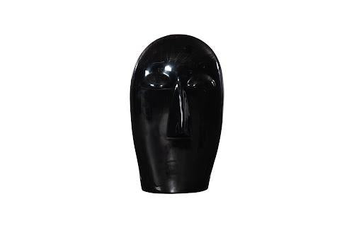 Phillips Collection Emerging Face Sculpture Gel Coat Black Small Accent