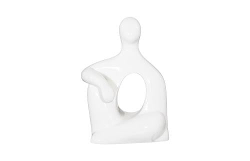 Phillips Collection Seated Sculpture Gel Coat White Accent