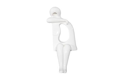 Phillips Collection Sweetie Sculpture, Gel Coat White White Accent