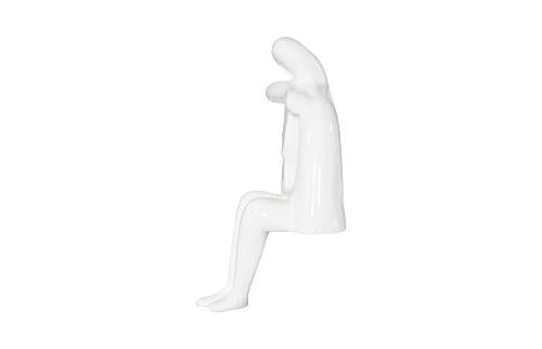 Phillips Collection Sweetie Sculpture, Gel Coat White White Accent