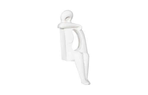 Phillips Collection Sweetie Sculpture, Gel Coat White White Accent