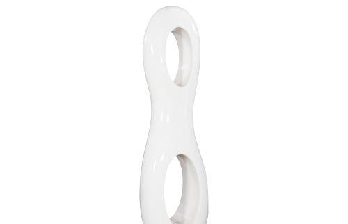 Phillips Collection Double Circle Sculpture Gel Coat White Accent