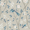 Borastapeter Paradise Birds Turquoise Shimmer Wallpaper