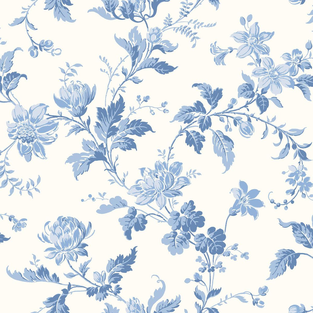 Borastapeter Blomslinga Blue And White Wallpaper